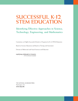 SucceSSful K-12 STeM educaTion