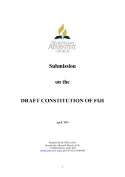 Submission on the DRAFT CONSTITUTION OF FIJI