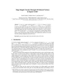 Edge-Simple Circuits Through 10 Ordered Vertices in Square Grids⋆