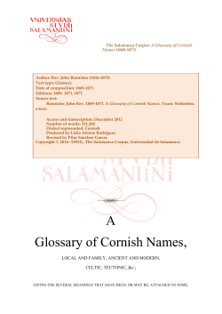 A Glossary of Cornish Names