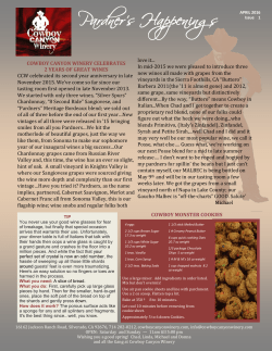 see our newsletter - Cowboy Canyon Winery