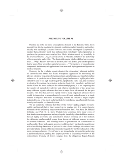PREFACE TO VOLUME 91 Fluorine has to be the most