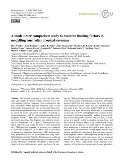 A model inter-comparison study to examine limiting factors in