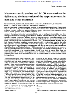 Neurone-specific enolase and S-100: new markers for