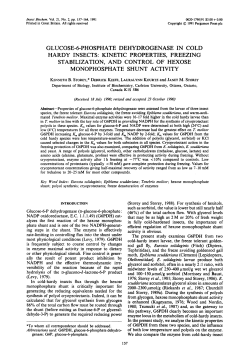 glucose-6-phosphate dehydrogenase in cold hardy