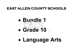 Bundle 1 Grade 10 Language Arts