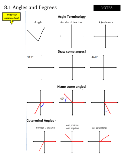 8.1 Angles and Degrees - Pre