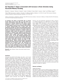 Ab Deposition in Aging Is Associated with