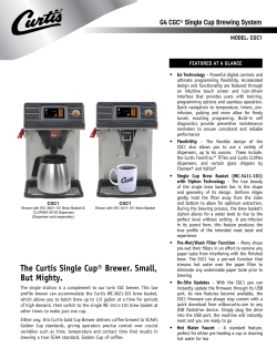 The Curtis Single Cup&reg; Brewer. Small, But Mighty.