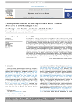 An interpretive framework for assessing freshwater mussel