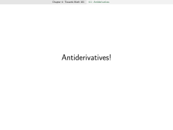 Antiderivatives!