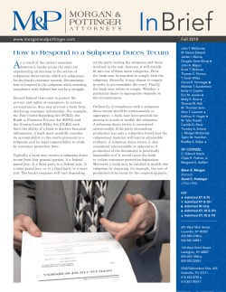 How to Respond to a Subpoena Duces Tecum