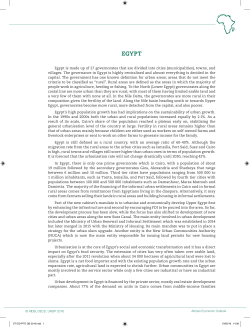 Egypt is made up of 27 governorates that are divided into cities