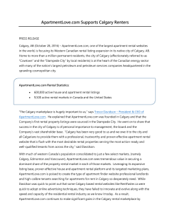 ApartmentLove.com Supports Calgary Renters