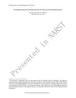 Developing a Long-term Learning Progression for Energy in Socio