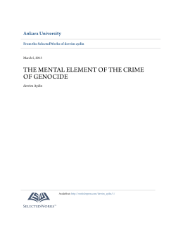 the mental element of the crime of genocide
