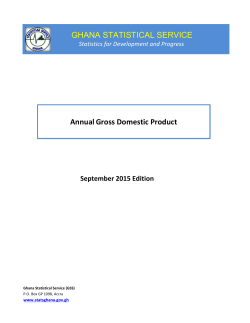GHANA STATISTICAL SERVICE Annual Gross Domestic Product