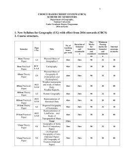 Geography - Tumkur University