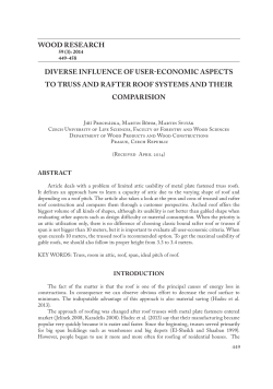 DivERSE influEnCE Of uSER-ECOnOmiC ASpECtS tO tRuSS