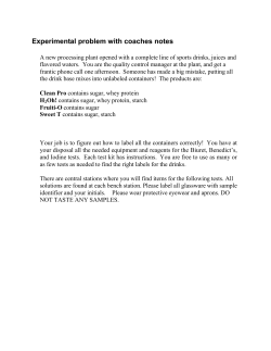 Experimental problem with coaches notes