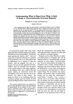 Understanding What Is Meant from What Is Said