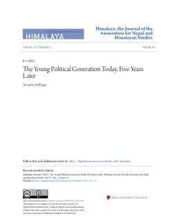 The Young Political Generation Today, Five Years Later