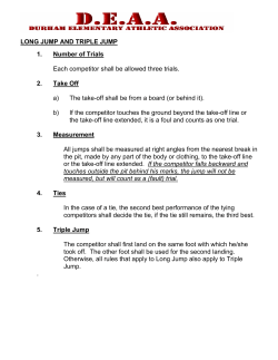 LONG JUMP AND TRIPLE JUMP 1. Number of Trials Each