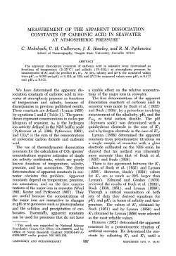 MEASUREMENT OF THE APPARENT DISSOCIATION
