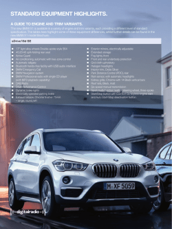 BMW X1 STANDARD SPECIFICATION