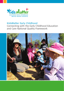 KidsMatter Early Childhood Connecting with the Early Childhood
