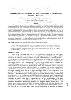 Population growth, Agricultural Land use Change and