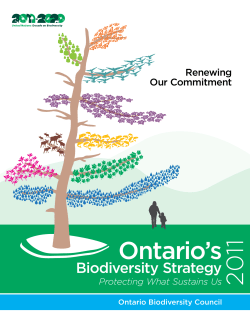 Ontario`s Biodiversity Strategy