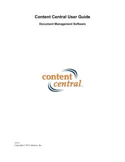Content Central User Guide