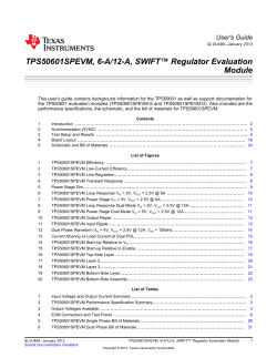 TPS50601SPEVM User`s Guide