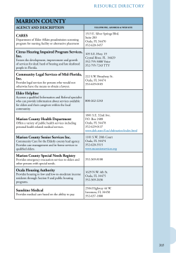 MArion county - Florida Department of Elder Affairs