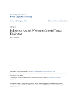 Indigenous Andean Women in Colonial Textual Discourses