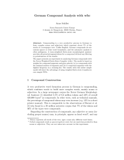 German Compound Analysis with wfsc