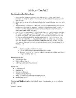 Midterm Review Packet