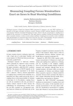 Measuring Coupling Forces Woodcutters Exert on Saws in Real