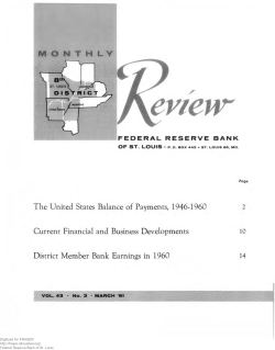 The United States Balance of Payments