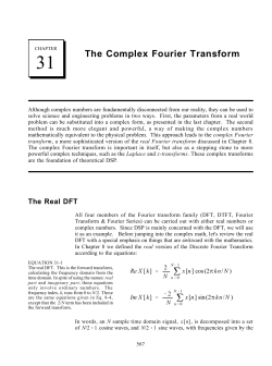 Chapter 31: The Complex Fourier Transform