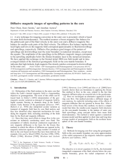 Diffusive magnetic images of upwelling patterns in the core