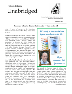 Summer 2015 - Rensselaer Polytechnic Institute