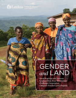 Gender and Land