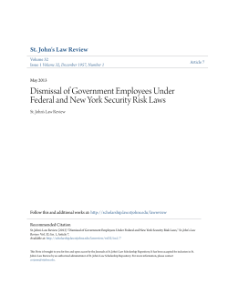 Dismissal of Government Employees Under Federal and New York