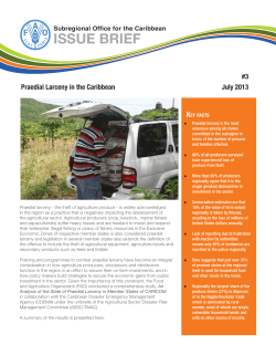 Praedial Larceny - Food and Agriculture Organization of the United