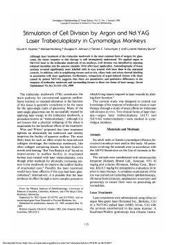 Stimulation of cell division by argon and Nd:YAG laser