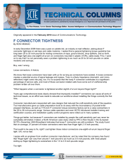 f connector tightness