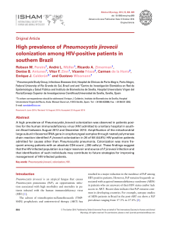 High prevalence of Pneumocystis jirovecii colonization among HIV