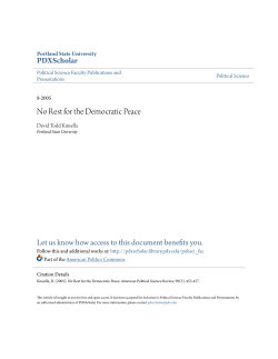 No Rest for the Democratic Peace - PDXScholar